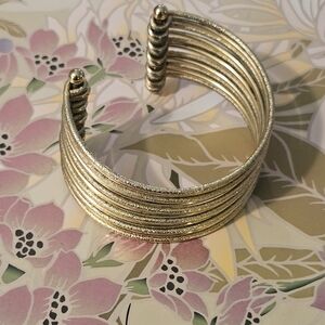 Gold Stacked Cuff Bracelet